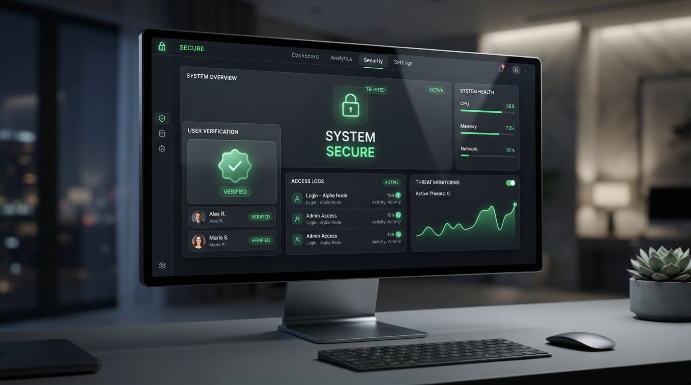 Professional user managing an active buy verified Tryst.link account on a modern laptop screen